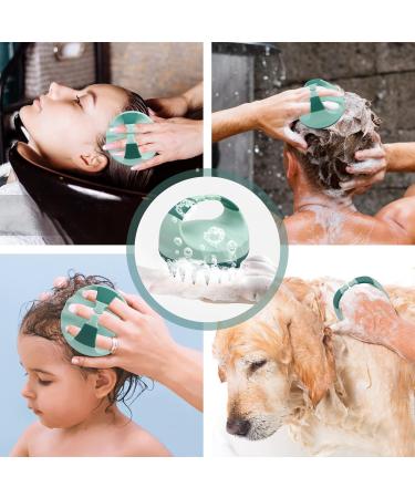 ELODYUNHC Scalp Massage Brush - Silicone Shampoo Brush for Wet & Dry Use | Improve Blood Circulation | Green - Buy Online on GoSupps.com