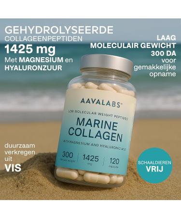 AAVALABS Marine collagen capsules with magnesium & hyaluronic acid Marine collagen with hyaluronic acid & pure collagen peptides 120 Marine Collagen capsules GMO gluten & lactose free - Buy Online on GoSupps.com