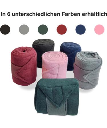 Fleece Bandages for Horses - Velcro Fastener - 4 Set with Storage Bag - Dark Green - Perfect for Warmbloods - Buy Online on GoSupps.com
