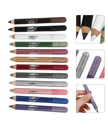 Solustre 12 Colors Glitter Eyeliner Set | Waterproof Colored Eyeliner Pencils for Long-Lasting Professional Eye Makeup for Women - Buy Online on GoSupps.com