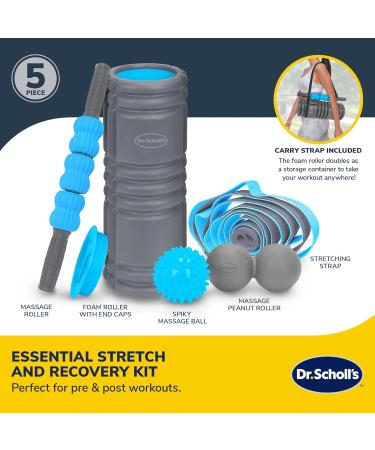 Buy Dr. Scholl's 5-in-1 Stretch & Recreational Massager Set - Ultimate Muscle Relief & Recovery Tools for Pain Relief & Flexibility - Buy Online on GoSupps.com