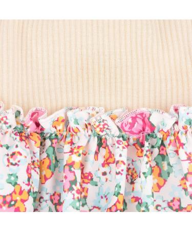 Zunea Floral Dog Dress for Small Dogs | Summer Princess Puppy Dress | Cute Fancy Skirt for Female Pups | Chihuahua Yorkie Apparel Beige - Buy Online on GoSupps.com