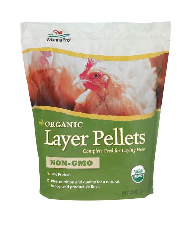 Manna Pro Layer Pellets for Chickens  Non-GMO & Organic High Protein Feed for Laying Hens
