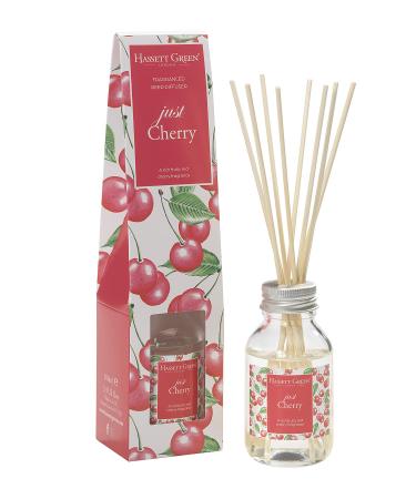 Just Cherry Fragrance Oil Reed Diffuser 100ml - Long Lasting Home Indoor Fragrance - with 8 Rattan Reeds