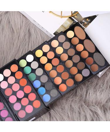 UCANBE 142 Colors Eyeshadow Palette with Face Blushes and Eyebrow Powder - Makeup Set with Mirror for Women, Nude & Colorful Eye Shadow Kit, Perfect Gift - Buy Online on GoSupps.com