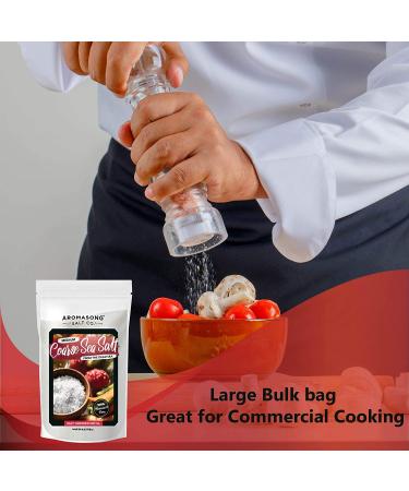 Aromasong 100% Natural Coarse Sea Salt 2.43 LBS Resealable Bag - Dead Sea Salt, Unrefined, Gluten-Free - Perfect for Cooking & Pickling - Buy Online on GoSupps.com