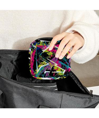 Abstract Geometric Period Bag - Sanitary Napkin Storage & Travel Makeup Pouch - Buy Online on GoSupps.com