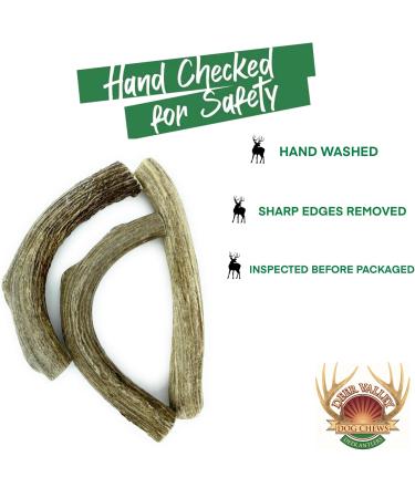 Deer Valley Dog Chews (Giant 2 Pack 8-10 Inches) Premium Dog Deer Antler for Dogs Over 50lbs - Long Lasting Dog Bone for Large Dogs and Aggressive Chewers - Buy Online on GoSupps.com