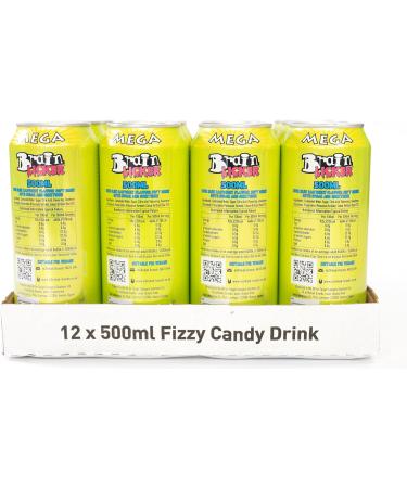 Mega Brain Licker Sour Blue Raspberry Candy Drink American Style Soda 12 Pack x 500ml - Buy Online on GoSupps.com
