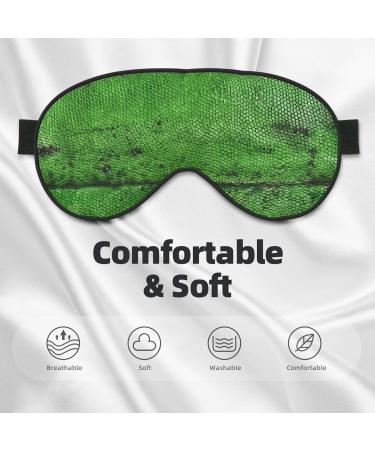 Premium Green Snakeskin Sleep Mask Eye Cover - Reusable Soft Blackout for Travel & Better Sleep | Perfect Gift for Men & Women - Buy Online on GoSupps.com