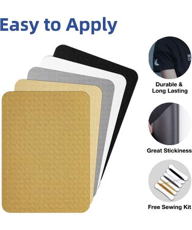 HTVRONT Iron on Patches Kit - 20 Pieces, 3.7x4.9 - Black White Gray Beige Brown Repair & Decorating Fabric Patches - Buy Online on GoSupps.com