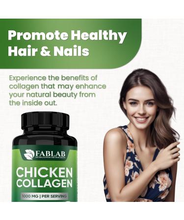 FabLab Chicken Collagen Type II Supplement - Nutritional Supplement for Joint, Nerve & Bone Support - Non-GMO, Anti-Aging Dietary Product with Hydrolyzed Peptides- 100 Capsules Chicken Collagen 100 capsules - Buy Online on GoSupps.com