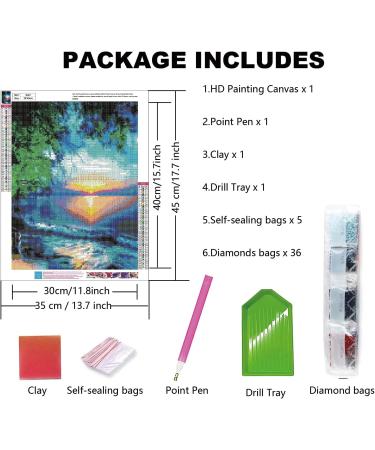 LVIITIS Beach Diamond Painting Kit for Adults - Full Drill Diamond Arts Dotz - 14x18 inch - Home Wall Decor - Buy Online on GoSupps.com