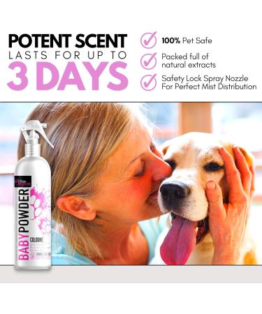 Baby Powder Cologne Perfume For Dogs - Long Lasting Deodoriser For Dogs & Aloe Vera Coat Conditioner- Naturally Derived - Lasts Up to 3 Days - 250ML - Perfume & Conditioner For Dogs Cats & Pets Baby Powder 250 ml (Pack of 1) - Buy Online on GoSupps.com