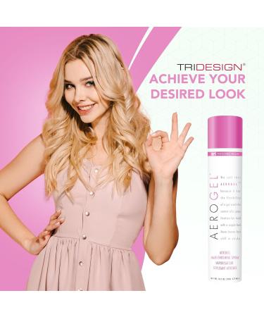 TRI Design Aerogel Hairspray - Strong Hold Non-Toxic Finishing Spray for Volumizing and Holding Curly Hair with Flexible Touchable Hold - Ideal for Men and Women - Pack of 4 (10.5 oz) 10.5 Ounce (Pack of 4) - Buy Online on GoSupps.com