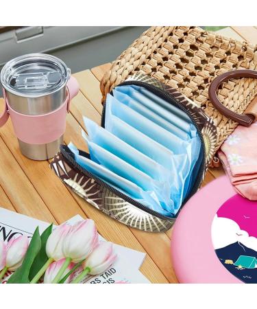 MUOOUM Menstrual Artery Bag - Zippered Women's Tampon Collect Bag in Green Giraffe Pattern (4.7x6.6x6.6 in) - Stylish & Functional for Girls - Buy Online on GoSupps.com