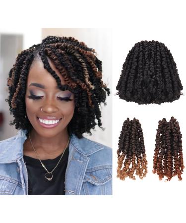 6 Inch 9 Packs Pre-twisted Passion Twist Hair- (7packs 1B+ 1 pack T1B/27+1 pack T1B/30) Natural Black and Ombre Gold ,Brown Pre-looped Crochet Hair Extensions (6 Inch-9 Packs,1B+T1B/27+T1B/30) 6 Inch (Pack of 9) 1B+T1B/27+…