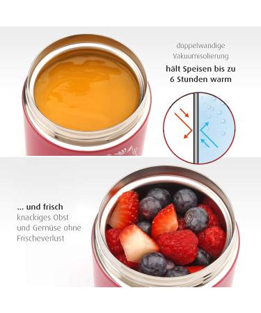 Reer Stainless Steel Warming Box for Baby Food - 300ml Berry Red | Anti-Slip Base | International Shipping - Buy Online on GoSupps.com
