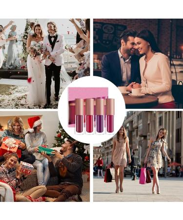 Rosarden 4Pcs Glitter Lipstick Set - Shimmer & Long-Lasting Diamond Lipsticks (#03) for Women - Buy Online on GoSupps.com