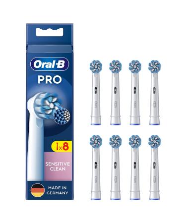Oral-B Pro sensitive clean plug brushes for electrical toothbrush 8 pieces gentle tooth cleaning innovative x-shaped bristles original oral B toothbrush attachment made in Germany - Buy Online on GoSupps.com
