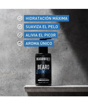 Beardburys 2 in 1 Beard Shampoo for Men | Face Wash & Beard Soap - Protected Skin & Soft Beard Sulphate & Paraben Free Vegan Original Scent - 150ml - Buy Online on GoSupps.com