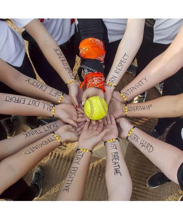 MIAHART 24 Pcs Softball Bracelet Set | Adjustable Sports Theme Charm Bracelets for Boys and Girls | Party Favor Ball Bracelets - Buy Online on GoSupps.com
