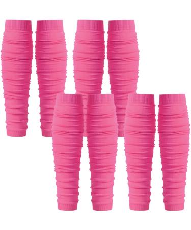 4 Pairs Breast Cancer Awareness Leg Sleeves Football Calf Leg Compression Sleeve Elastic Compression Leg Sleeves Sports for Men Boys Women (Pink)