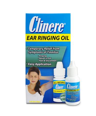 Clinere Ear Ringing Oil Relief, Ear Drops to Help Stop Ringing in The Ears, Tinnitus Relief, Noises in Ears, Pain and Discomfort, Relieves Ear Ringing, Buzzing, Clicking with Homeopathic Oil.5 fl