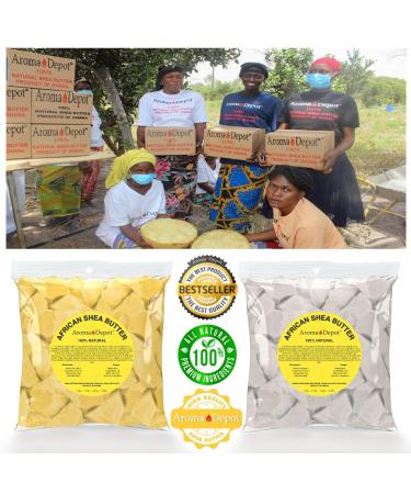 Raw African Shea Butter 1 lb - Pure Unrefined Moisturizing for Skin Hair & Face - Grade A Yellow/Gold & Black Soap - Buy Online on GoSupps.com