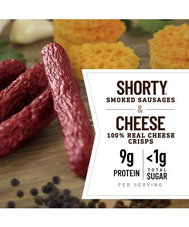 Smoked Sausages & Cheese Crisps: Hatch Green Chile & Asiago - 1oz (Pack of 12) - Buy Online on GoSupps.com