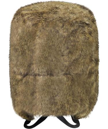 Unisex Faux Fur Trapper Hat - Winter Bomber Cap for Skiing & Hunting in Brown - Buy Online on GoSupps.com