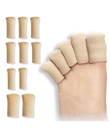 10 pieces of toe protection large gel toe protective caps cornea toe gum toe closed silicone-toe protection for pillows corn bubbles callus toes cornea women & men.3 sizes 10p (S M L)
