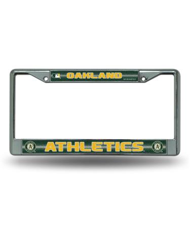 Rico MLB Bling Chrome License Plate Frame Oakland Athletics