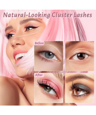 Shop 10 Pairs D Curl False Eyelashes - DIY Waterproof Lash Extension Kit | Fluffy 3D Anime Lashes with Clear Band - MinK (3D09 - Buy Online on GoSupps.com