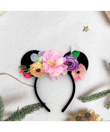 JUTTIRA Flowers Mouse Ears Headband - Floral Headwear for Kids & Adults - Buy Online on GoSupps.com