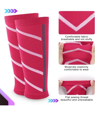 Junely Calf Compression Sleeves - 3 Pairs for Men & Women | Support for Running Shin Splints & Varicose Veins | Pain Relief in Stylish Striped Colors - Buy Online on GoSupps.com