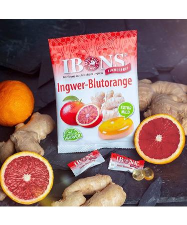 Buy IBONS Sugar-Free Lozenges 75g - Ginger Blood Orange Flavor | International Shipping Available - Buy Online on GoSupps.com