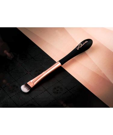 Luvia Eye Make-Up Eyeshadow Brush - Vegan Soft Shader Brush in Black/Rose Gold | International Shipping Available - Buy Online on GoSupps.com