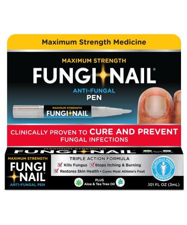 Fungi-Nail Pen Applicator Anti-Fungal Solution, Kills Fungus That Can Lead to Nail & Athletes Foot with Tolnaftate & Clinically Proven to Cure and Prevent Fungal Infections | 0.10 Fl Oz (Pack of 1)
