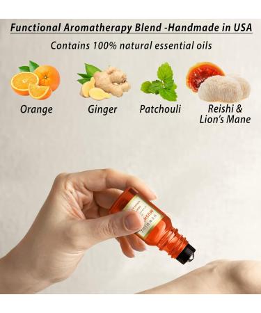 Headache Stick Roller Peppermint Rosemary and Eucalyptus & Roll-On Essential Oil Blends Focus Memory Concentration Orange Ginger Patchouli Pack of 2 - Buy Online on GoSupps.com