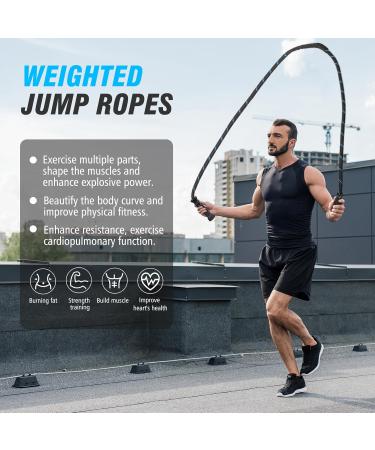 Super Trip Weighted Jump Rope for Adult Fitness - 360 Rotating Handles Heavy 3.1/3.4 lb Rope for Full Body Workout - Ideal for Men & Women - Buy Online on GoSupps.com