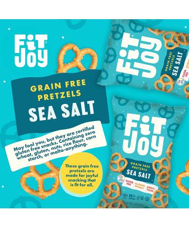 FitJoy Gluten Free Pretzels - Sea Salt Twists | Grain Free, Made in USA, Nut Free, Non-GMO, Vegan Certified | 5 oz (Pack of 6) - Buy Online on GoSupps.com