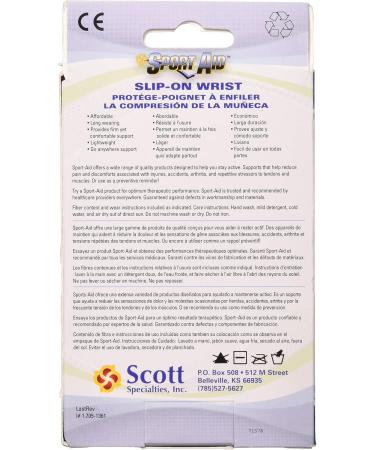 Buy Scott Specialties Wrist Support Slip-On Sport Aid - Medium | Lightweight Comfort for Sports & Daily Relief | International Shipping Available - Buy Online on GoSupps.com