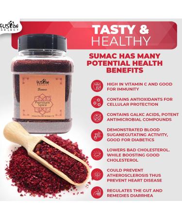 100% Pure Sumac Powder - 7 oz Double Lids Jar | Non-GMO, No Salt | Middle Eastern Spices - Buy Online on GoSupps.com