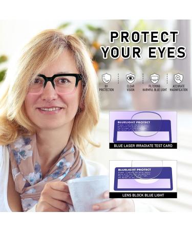 Buy Kokobin 3-Pack Ladies Reading Glasses - Anti-Blue Light Square Readers for Men & Women | 3.5 Diopters - Buy Online on GoSupps.com