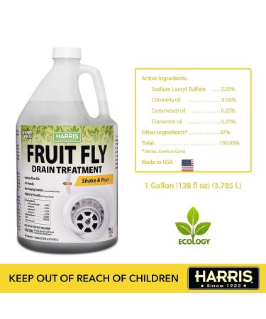 Harris Fruit Fly Drain Treatment Gel - Indoor 128oz Fruit Fly Killer - Buy Online on GoSupps.com