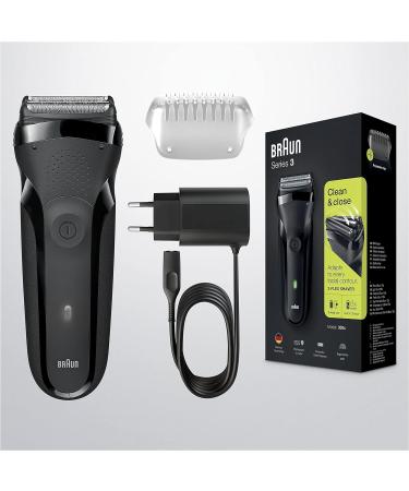 Braun Series 3 Electric Shaver For Men with Precision Trimmer - UK 2 Pin Plug - Black Razor - Buy Online on GoSupps.com