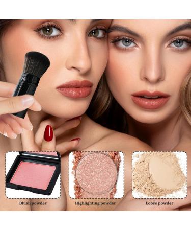 Retractable Blush Brush - 4 Inch Travel Bronzer Brush with Cover | Portable Makeup Brushes for Flawless Application - Buy Online on GoSupps.com