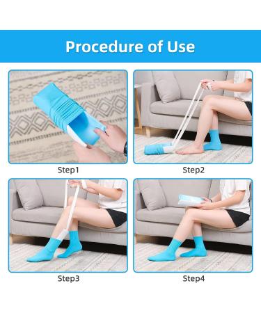2PC Sock Aid | Sock Helper & Assist Device for Seniors, Pregnant, Arthritis, Injury Recovery, Post-Surgery - Buy Online on GoSupps.com