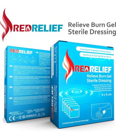 Buy RedRelief Burning Wound Dressing 5x5 cm - Pack of 5 | Fast International Shipping - Buy Online on GoSupps.com